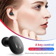 Load image into Gallery viewer, A10 TWS Space Capsule Shape Wireless Bluetooth Earphone with Magnetic Charging Box &amp; Lanyard, Support HD Call &amp; Automatic Pairing Bluetooth