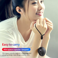 Load image into Gallery viewer, A10 TWS Space Capsule Shape Wireless Bluetooth Earphone with Magnetic Charging Box &amp; Lanyard, Support HD Call &amp; Automatic Pairing Bluetooth
