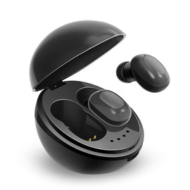 A10 TWS Space Capsule Shape Wireless Bluetooth Earphone with Magnetic Charging Box & Lanyard, Support HD Call & Automatic Pairing Bluetooth