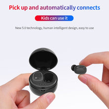 Load image into Gallery viewer, A10 TWS Space Capsule Shape Wireless Bluetooth Earphone with Magnetic Charging Box &amp; Lanyard, Support HD Call &amp; Automatic Pairing Bluetooth