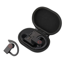Load image into Gallery viewer, JHO-A9 TWS  Wireless Hanging Ear Type Bluetooth Earphone with Charging + Storage Integrated Zipper Bag, Support Voice Control, JHO-A9