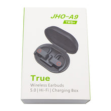 Load image into Gallery viewer, JHO-A9 TWS  Wireless Hanging Ear Type Bluetooth Earphone with Charging + Storage Integrated Zipper Bag, Support Voice Control, JHO-A9