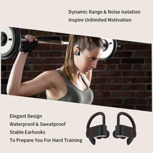 Load image into Gallery viewer, JHO-A9 TWS  Wireless Hanging Ear Type Bluetooth Earphone with Charging + Storage Integrated Zipper Bag, Support Voice Control, JHO-A9
