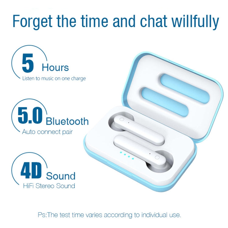 X26 TWS  Bluetooth 5.0 Wireless Touch Bluetooth Earphone with Magnetic Attraction Charging Box, Support Voice Assistant & Call, Blue, White, Pink