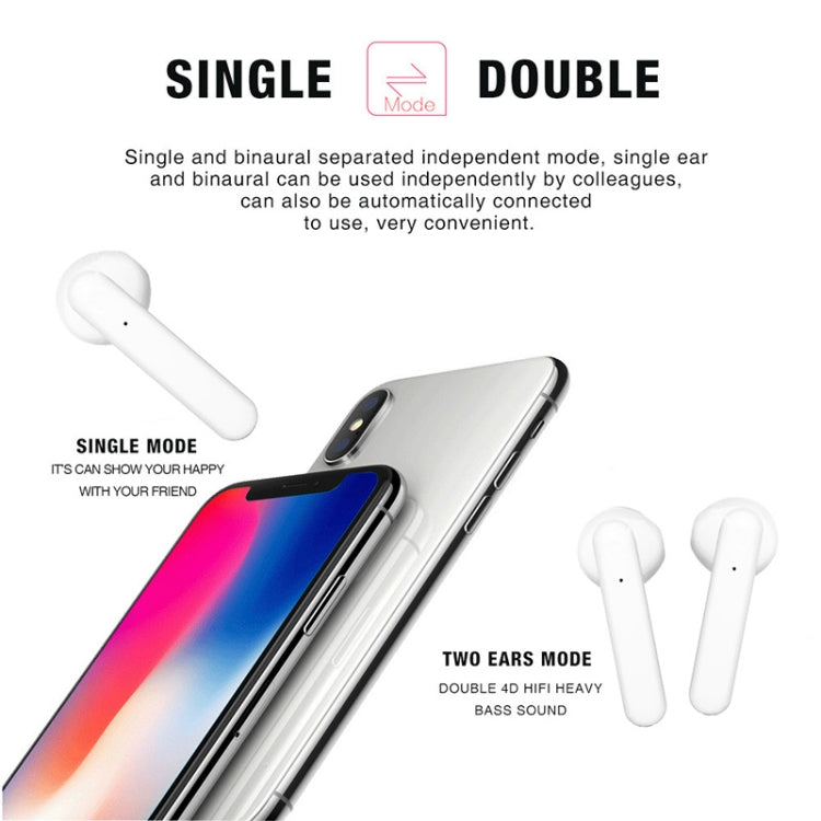 X26 TWS  Bluetooth 5.0 Wireless Touch Bluetooth Earphone with Magnetic Attraction Charging Box, Support Voice Assistant & Call, Blue, White, Pink