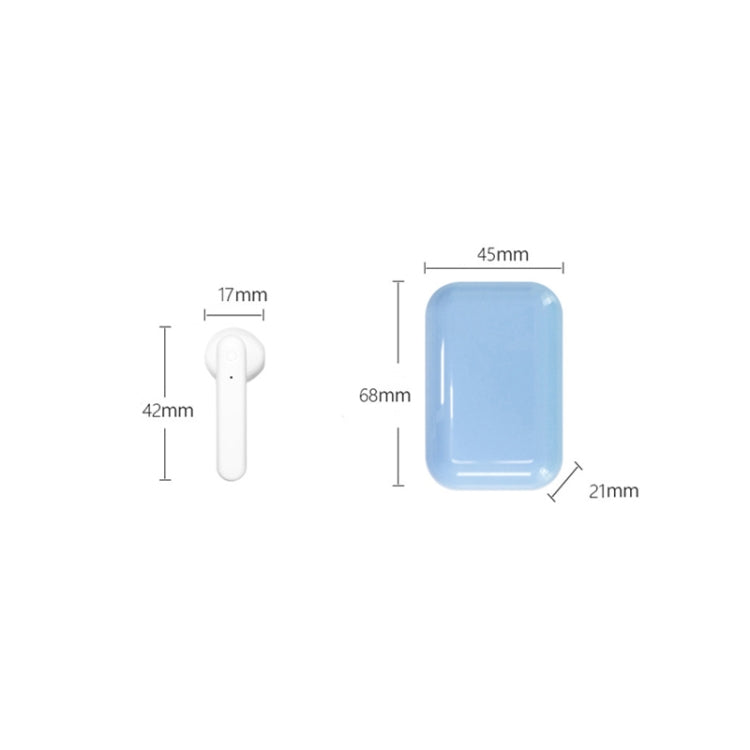 X26 TWS  Bluetooth 5.0 Wireless Touch Bluetooth Earphone with Magnetic Attraction Charging Box, Support Voice Assistant & Call, Blue, White, Pink