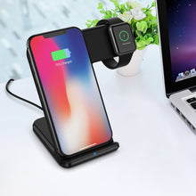 Load image into Gallery viewer, F11 Vertical Magnetic Wireless Charger for QI Charging Standard Mobile Phones &amp; Apple Watch Series