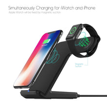 Load image into Gallery viewer, F11 Vertical Magnetic Wireless Charger for QI Charging Standard Mobile Phones &amp; Apple Watch Series