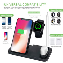 Load image into Gallery viewer, W30 QI Vertical Wireless Charger for Mobile Phones &amp; Apple Watches &amp; AirPods &amp; Apple Pencil, with Adjustable Phone Stand