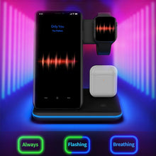 Load image into Gallery viewer, Z5 QI Vertical Magnetic Wireless Charger for Mobile Phones &amp; Apple Watches &amp; AirPods / Xiaomi Redmi AirDots, with Touch Ring Light