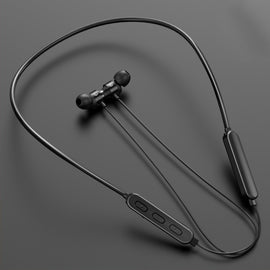 Bluetooth 5.1 Round Wire Neck-mounted Bluetooth Sports Earphone with Magnetic Function