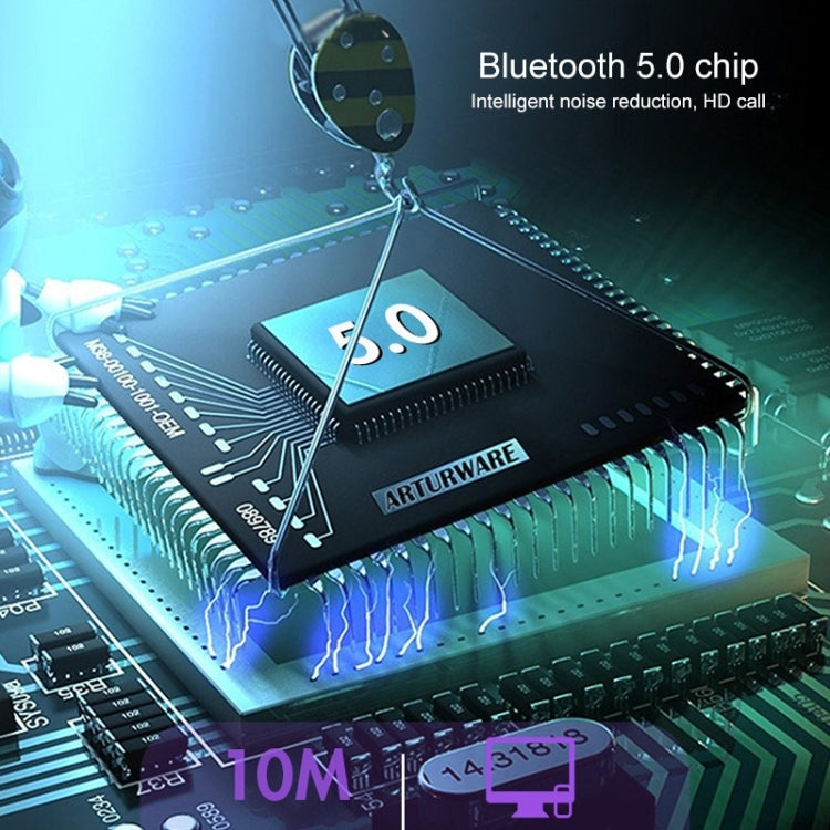 Bluetooth 5.1 Round Wire Neck-mounted Bluetooth Sports Earphone with Magnetic Function