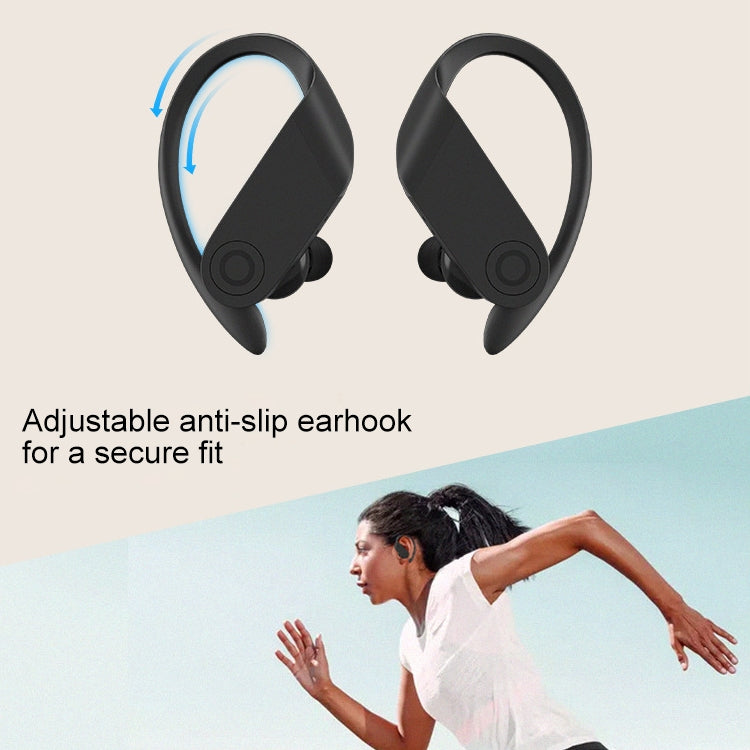 b10 TWS Bluetooth 5.0 Hanging Ear Wireless Bluetooth Sports Earphone with Magnetic Charging Box, Support Call & Siri & Charging Box Wireless Charging