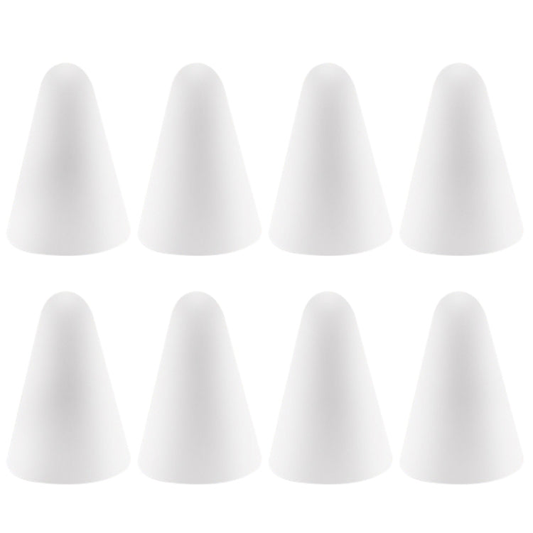 8 PCS Non-slip Mute Wear-resistant Nib Cover for Apple Pencil 1 / 2, White, Dark Blue, Mint Green, Transparent