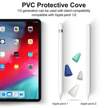 Load image into Gallery viewer, 8 PCS Non-slip Mute Wear-resistant Nib Cover for Apple Pencil 1 / 2, White, Dark Blue, Mint Green, Transparent