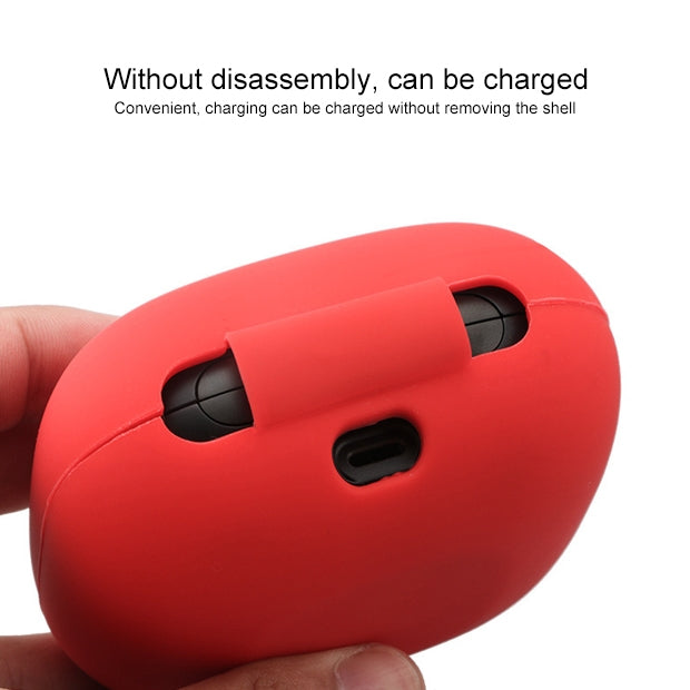 Solid Color Silicone Wireless Bluetooth Earphone Protective Case for Beats Powerbeats Pro, Grass Green, Grey, Light Purple, Mint Green, Purple, Red, Wine Red, Black, Dark Blue, Gray Blue