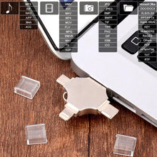 Load image into Gallery viewer, Cross 4 in 1 128GB 8 Pin + Micro USB + USB-C / Type-C + USB 3.0 Metal Flash Disk, 128GB