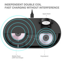 Load image into Gallery viewer, A04 3 in 1 Multi-function Qi Standard Wireless Charger for Mobile Phones &amp; iWatch &amp; AirPods