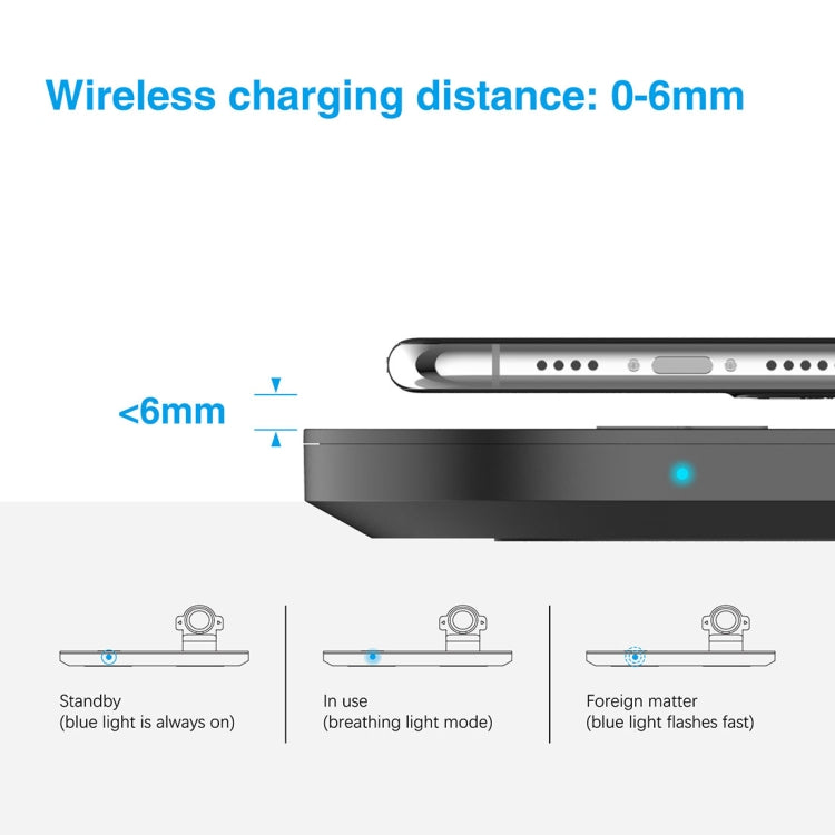 A04 3 in 1 Multi-function Qi Standard Wireless Charger for Mobile Phones & iWatch & AirPods
