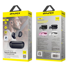 Load image into Gallery viewer, awei T6 TWS Bluetooth V5.0 Ture Wireless Sports Headset with Charging Case