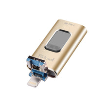Load image into Gallery viewer, Richwell 3 in 1 16G Type-C + 8 Pin + USB 3.0 Metal Push-pull Flash Disk with OTG Function