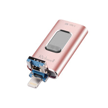 Load image into Gallery viewer, Richwell 3 in 1 16G Type-C + 8 Pin + USB 3.0 Metal Push-pull Flash Disk with OTG Function