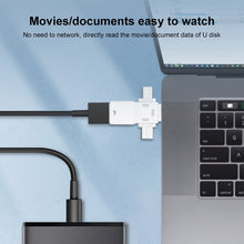 Load image into Gallery viewer, USB 2.0 to 8 Pin + USB-C / Type-C + Micro USB  OTG Adapter