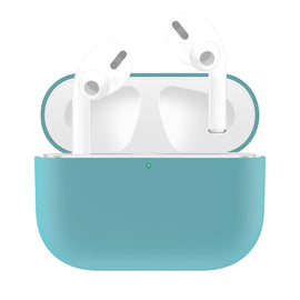 For AirPods Pro Solid Color Silicone Earphone Protective Case, Green, Grey, Watermelon Red, Light Purple, Red, Black, White, Yellow, Pink