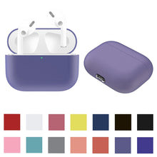 Load image into Gallery viewer, For AirPods Pro Solid Color Silicone Earphone Protective Case, Pink, Grey, Light Purple, Black, Yellow