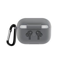 Load image into Gallery viewer, For AirPods Pro Silicone Flip Cover Earphone Protective Case with Anti-drop Buckle, Grey, Black