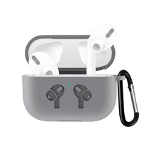 Load image into Gallery viewer, For AirPods Pro Silicone Flip Cover Earphone Protective Case with Anti-drop Buckle, Grey, Black