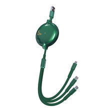 Load image into Gallery viewer, WK WDC-124 3A 3 In 1 8 Pin + Type-C / USB-C + Micro USB Bona Series Telescopic Charging Data Cable, Length: 1.5m