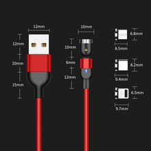 Load image into Gallery viewer, 2m 2A Output USB to 8 Pin Nylon Braided Rotate Magnetic Charging Cable