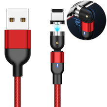 Load image into Gallery viewer, 2m 2A Output USB to 8 Pin Nylon Braided Rotate Magnetic Charging Cable