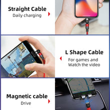 Load image into Gallery viewer, 1m 2A Output USB to 8 Pin Nylon Braided Rotate Magnetic Charging Cable