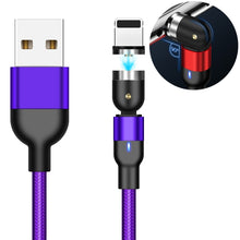 Load image into Gallery viewer, 1m 2A Output USB to 8 Pin Nylon Braided Rotate Magnetic Charging Cable