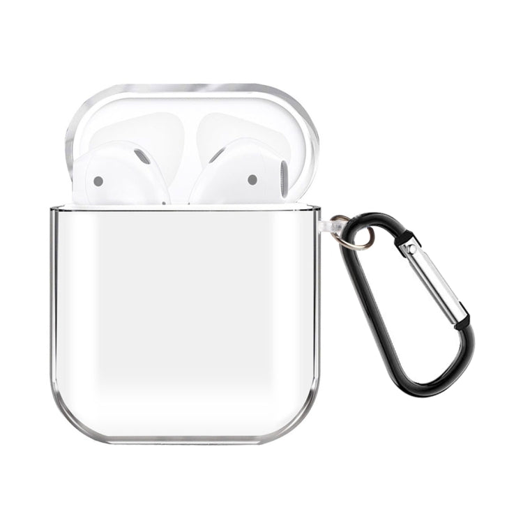 For AirPods 1 / 2 High Transparent TPU Earphone Protective Case with Hook