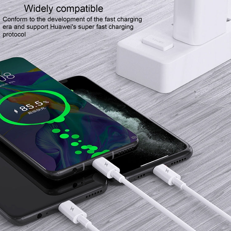 WK WDC-111 5A 3 In 1 8 Pin + Micro + Type-C / USB-C Multi-function Super-fast Charging Cable, Length: 1.3m