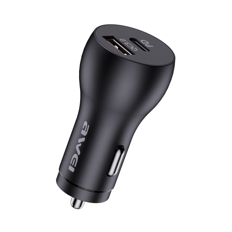 awei C-822 18W PD 8 Pin + 18W QC 3.0 USB Interface Car Charger, C-822