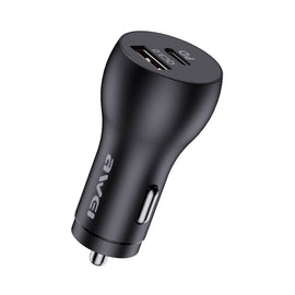 awei C-822 18W PD 8 Pin + 18W QC 3.0 USB Interface Car Charger, C-822