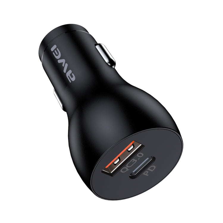 awei C-822 18W PD 8 Pin + 18W QC 3.0 USB Interface Car Charger, C-822