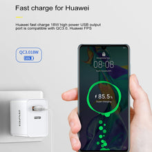 Load image into Gallery viewer, awei C-980 18W PD USB-C / Type-C + QC 3.0 USB Interface Fast Charging Travel Charger, EU Plug