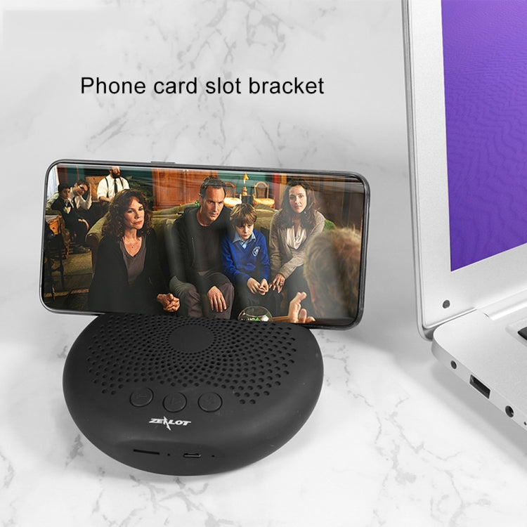 ZEALOT S24 Portable Stereo Bluetooth Speaker with Lanyard & Mobile Card Slot Holder, Supports Hands-free Call & TF Card