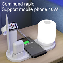 Load image into Gallery viewer, WS6 10W 2 USB Ports + USB-C / Type-C Port Multi-function Desk Lamp + Qi Wireless Charging Charger