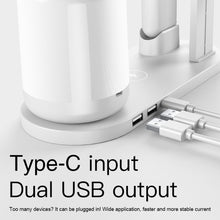 Load image into Gallery viewer, WS6 10W 2 USB Ports + USB-C / Type-C Port Multi-function Desk Lamp + Qi Wireless Charging Charger