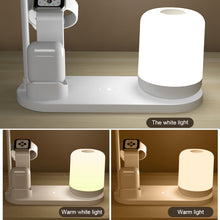 Load image into Gallery viewer, WS6 10W 2 USB Ports + USB-C / Type-C Port Multi-function Desk Lamp + Qi Wireless Charging Charger