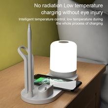 Load image into Gallery viewer, WS6 10W 2 USB Ports + USB-C / Type-C Port Multi-function Desk Lamp + Qi Wireless Charging Charger