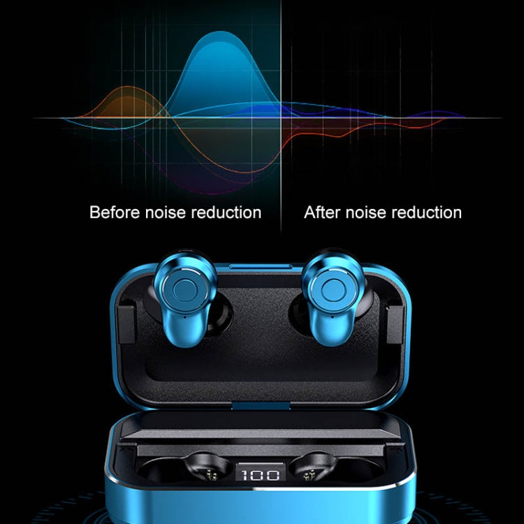A6 TWS Bluetooth 5.0 Touch Wireless Bluetooth Earphone with Charging Box & LED Smart Digital Display, Support Voice Assistant & Memory Connection & HD Call