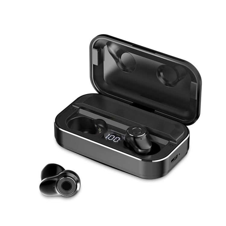 A6 TWS Bluetooth 5.0 Touch Wireless Bluetooth Earphone with Charging Box & LED Smart Digital Display, Support Voice Assistant & Memory Connection & HD Call