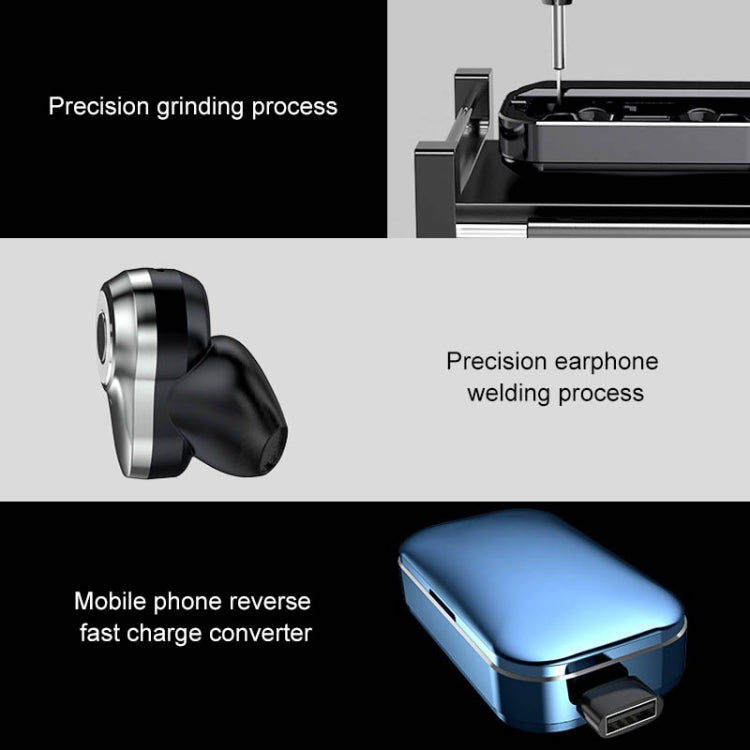 A6 TWS Bluetooth 5.0 Touch Wireless Bluetooth Earphone with Charging Box & LED Smart Digital Display, Support Voice Assistant & Memory Connection & HD Call